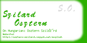 szilard osztern business card